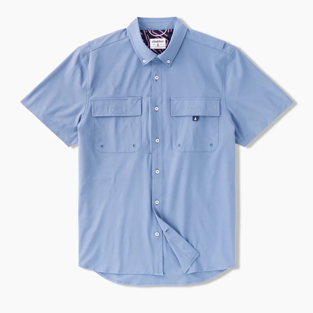 Brand NWT Chubbies The Blue Crew M Blue Shirt SPF